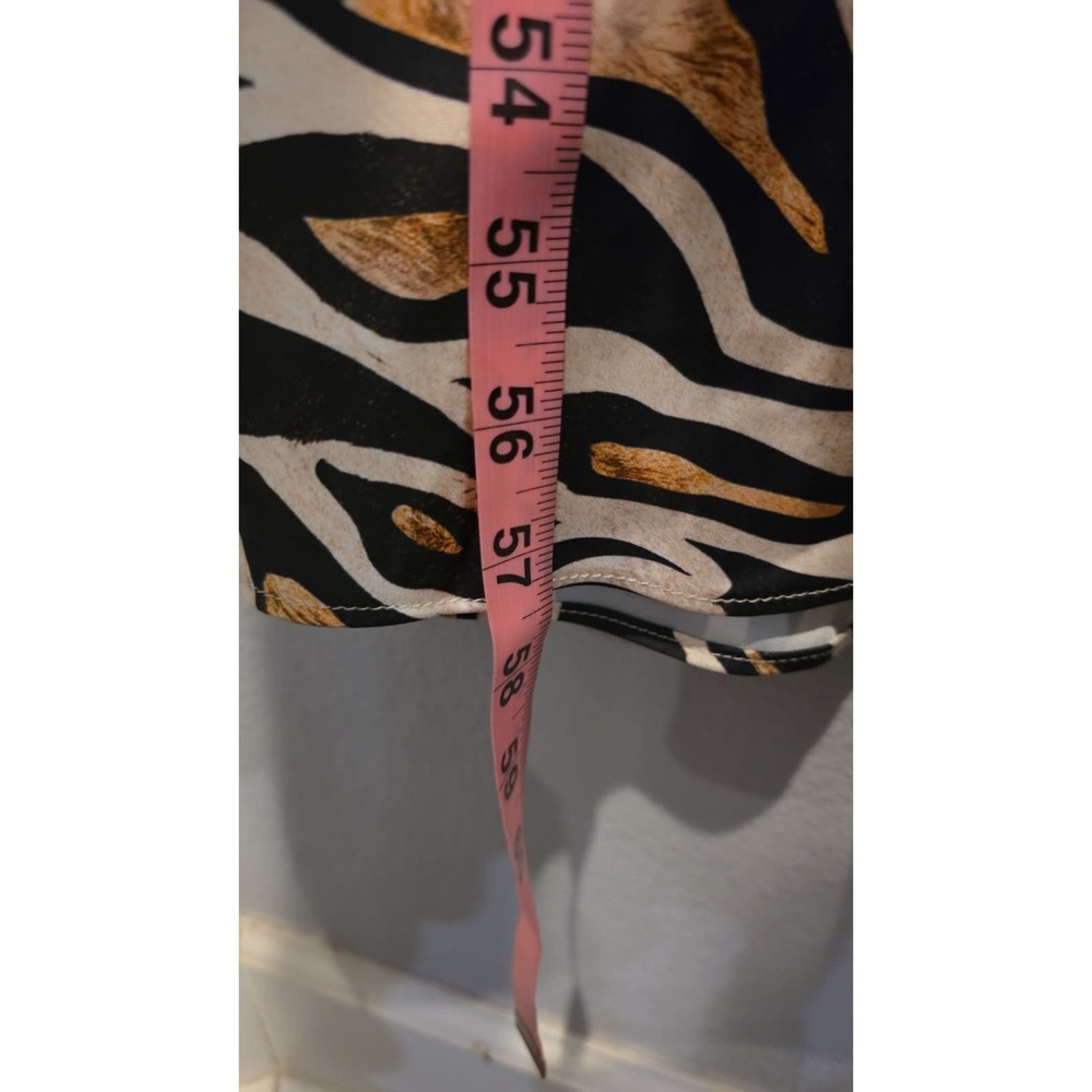 Avec Les Filles Animal Print Halter Maxi Dress Leopard Zebra Tiger Gown 8 - Picture 10 of 16